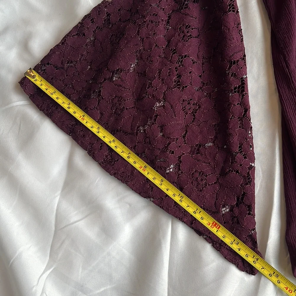 Knox Rose blouse with lace bell sleeves. - Picture 5 of 8